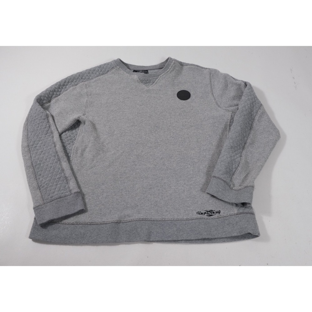Twenty Eight & Main Sweatshirt Mens M Grey Pullover Quilted Thermal Disney Park